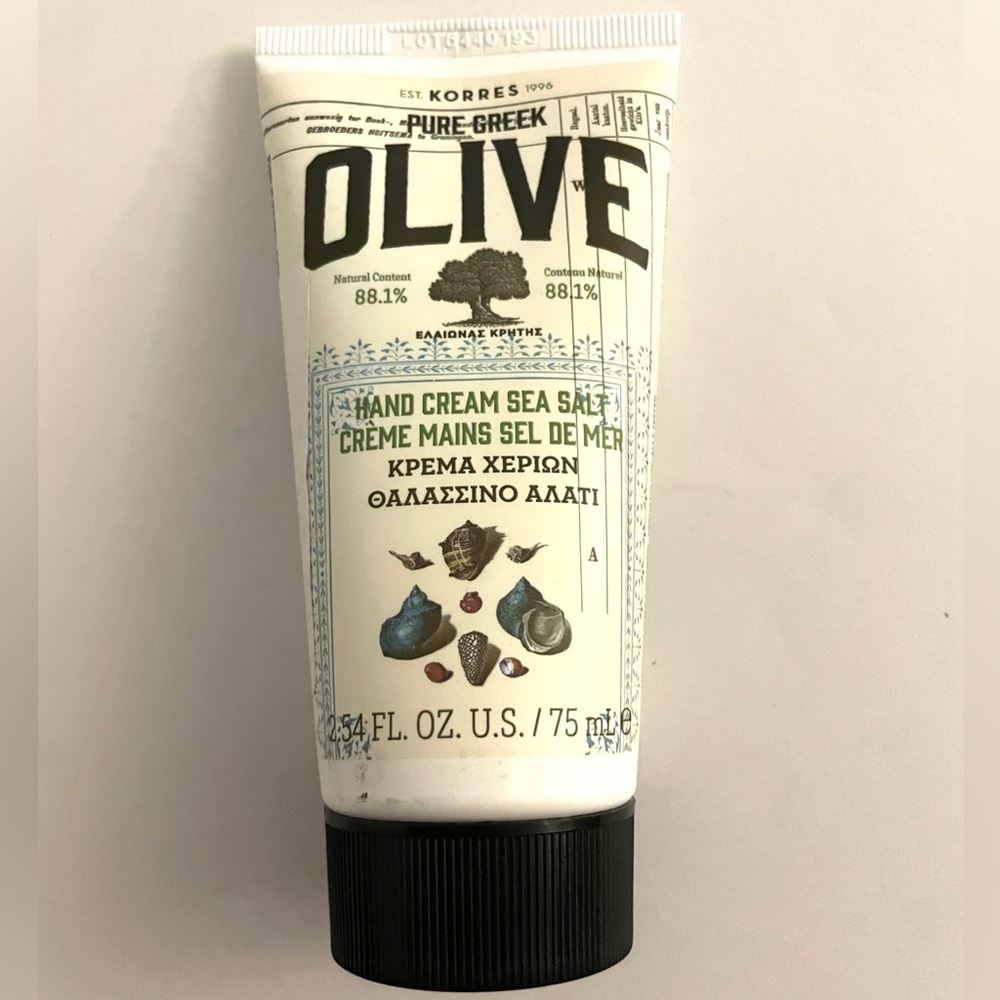 Brand New Pure Greek Olive And Sea Salt Hand Cream.
